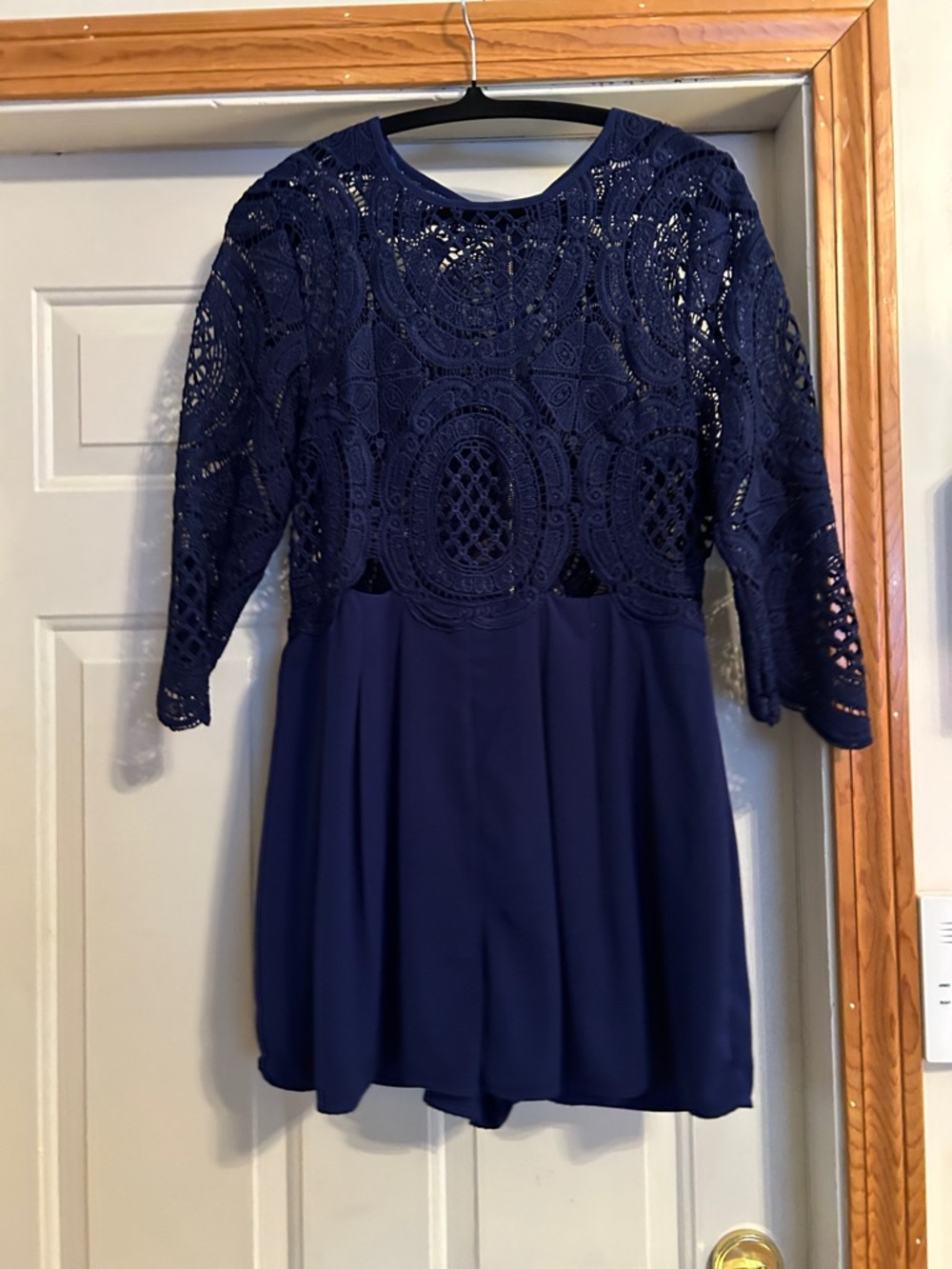 Missguided Navy Crochet Lace Dress Top and skorts